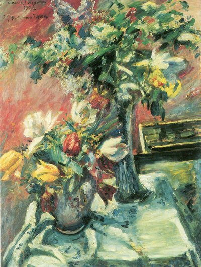 Lilacs and Tulips by Lovis Corinth